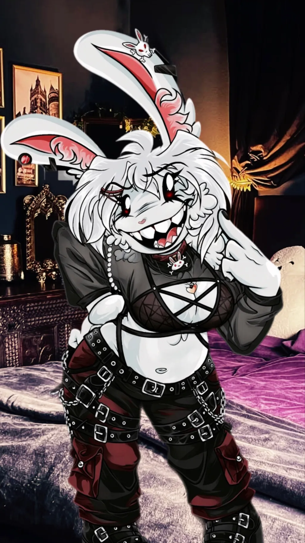 ai character: Maxime🖤🤍 background