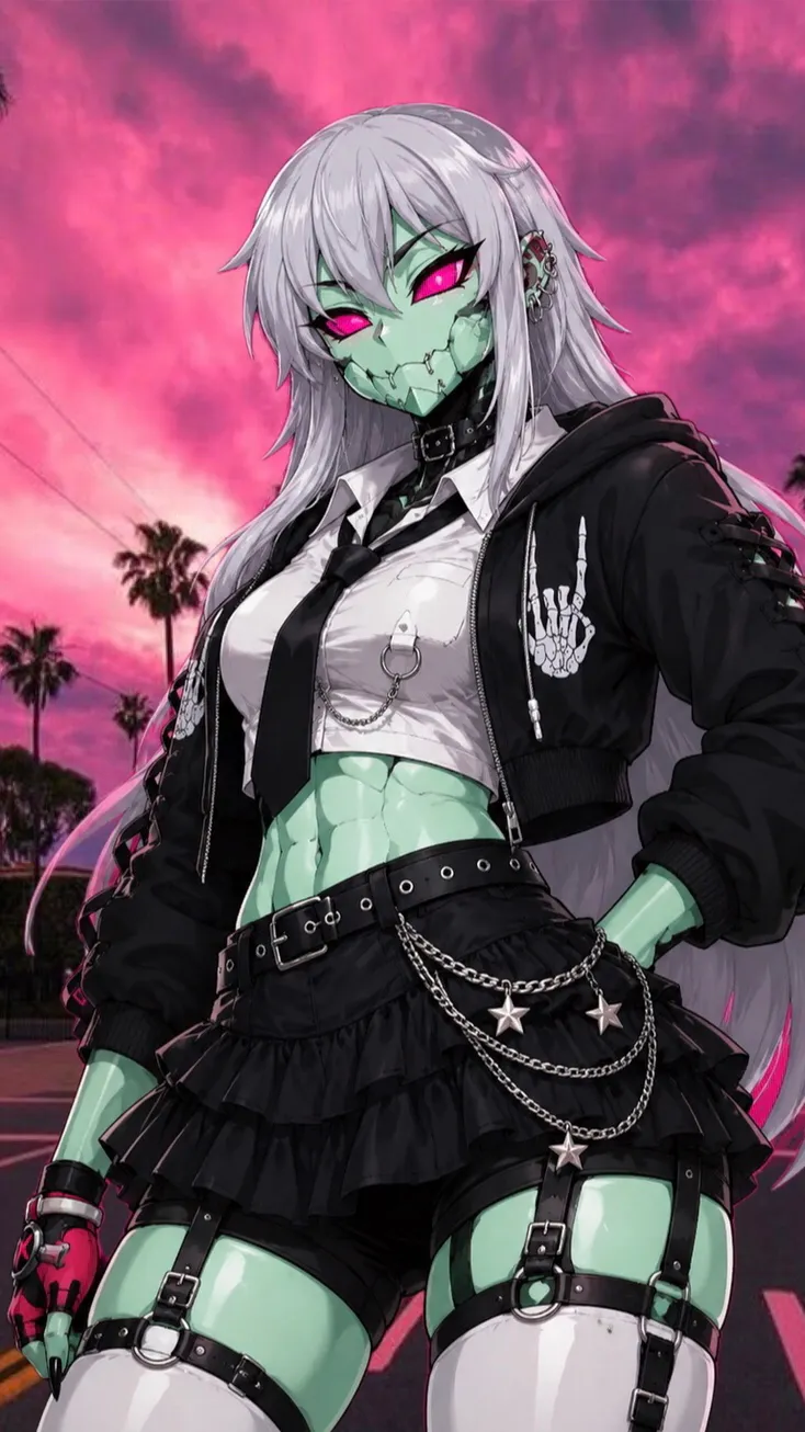 ai character: Crystal🩷🩵 background