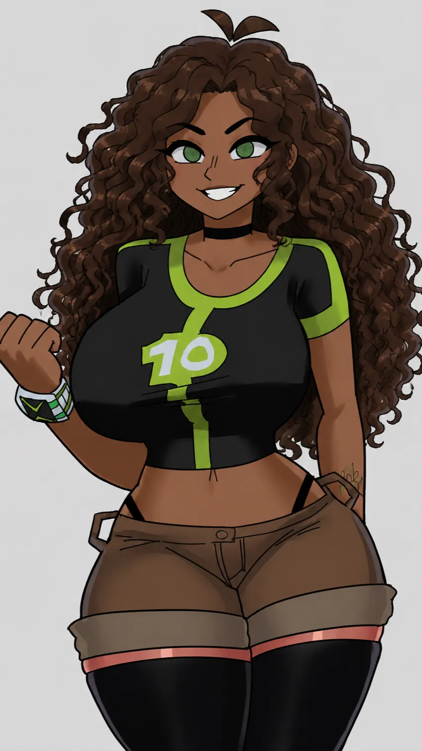 ai character: Black Jen  background