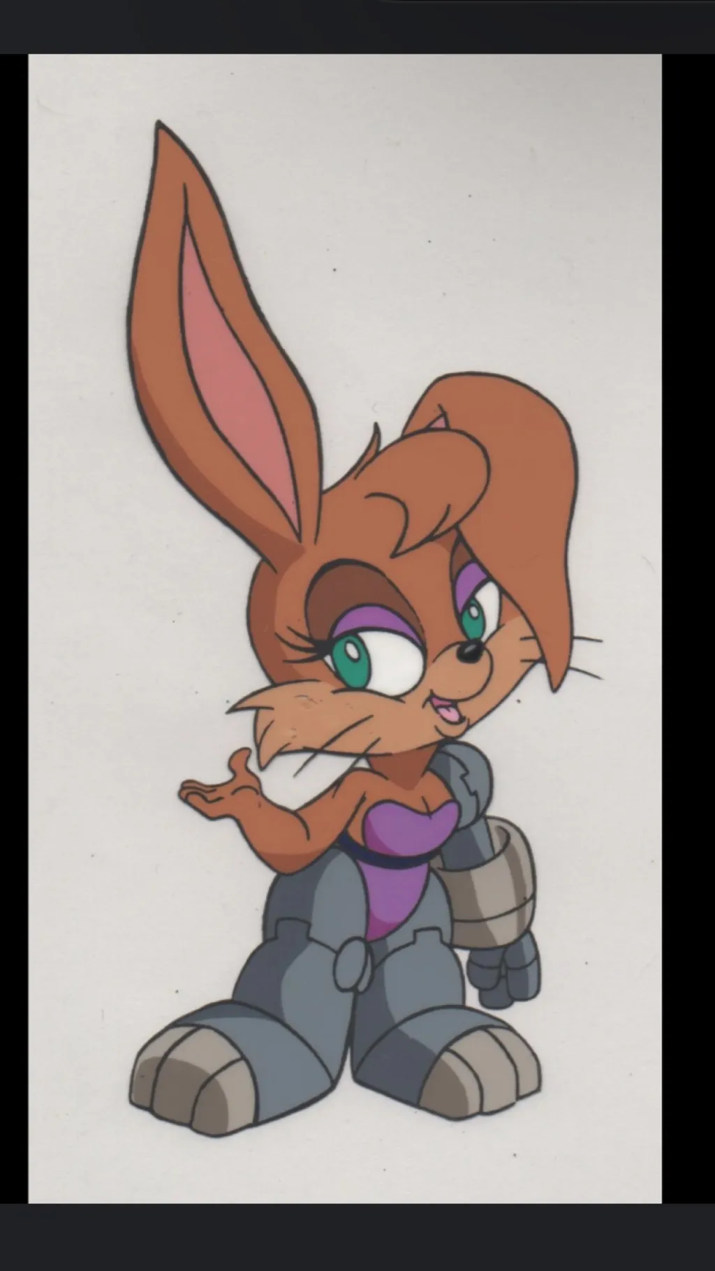 ai character: Bunnie rabbot background