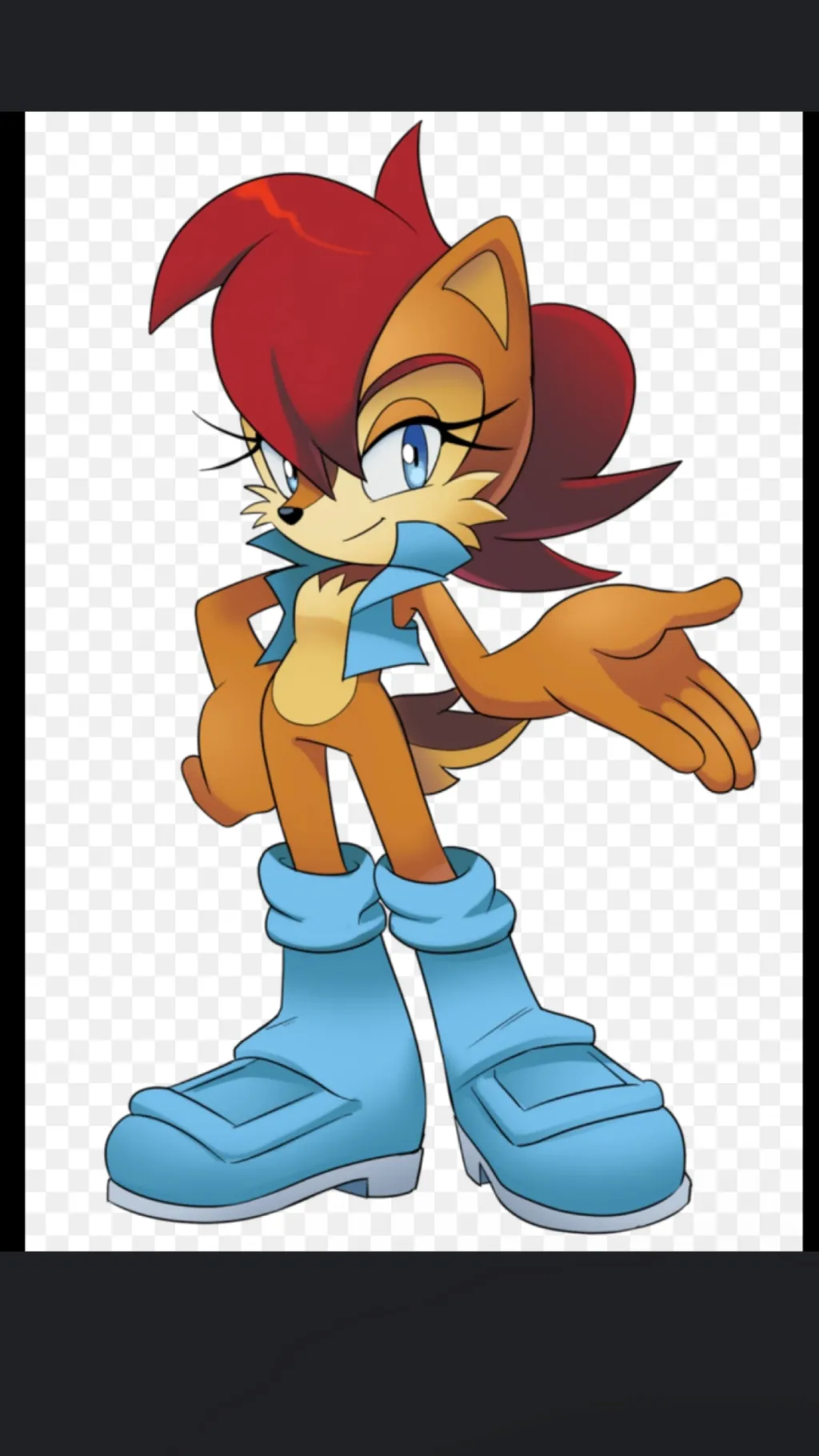 ai character: Sally acorn  background