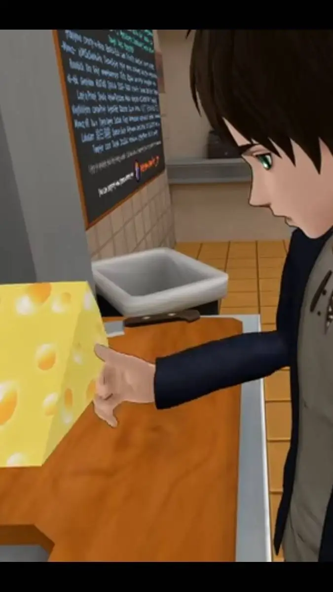 ai character: Eren Cheese background