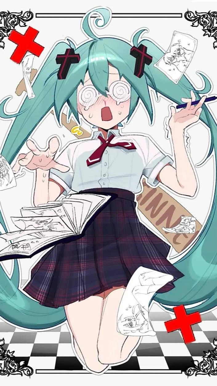 ai character: Rotten girl miku background