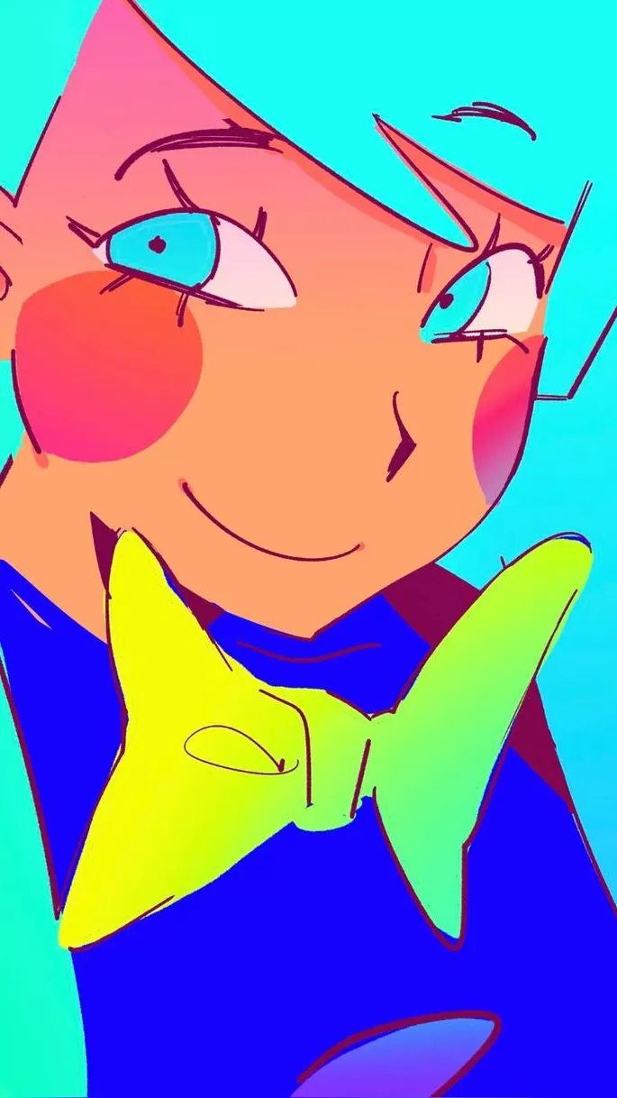 ai character: Static miku background