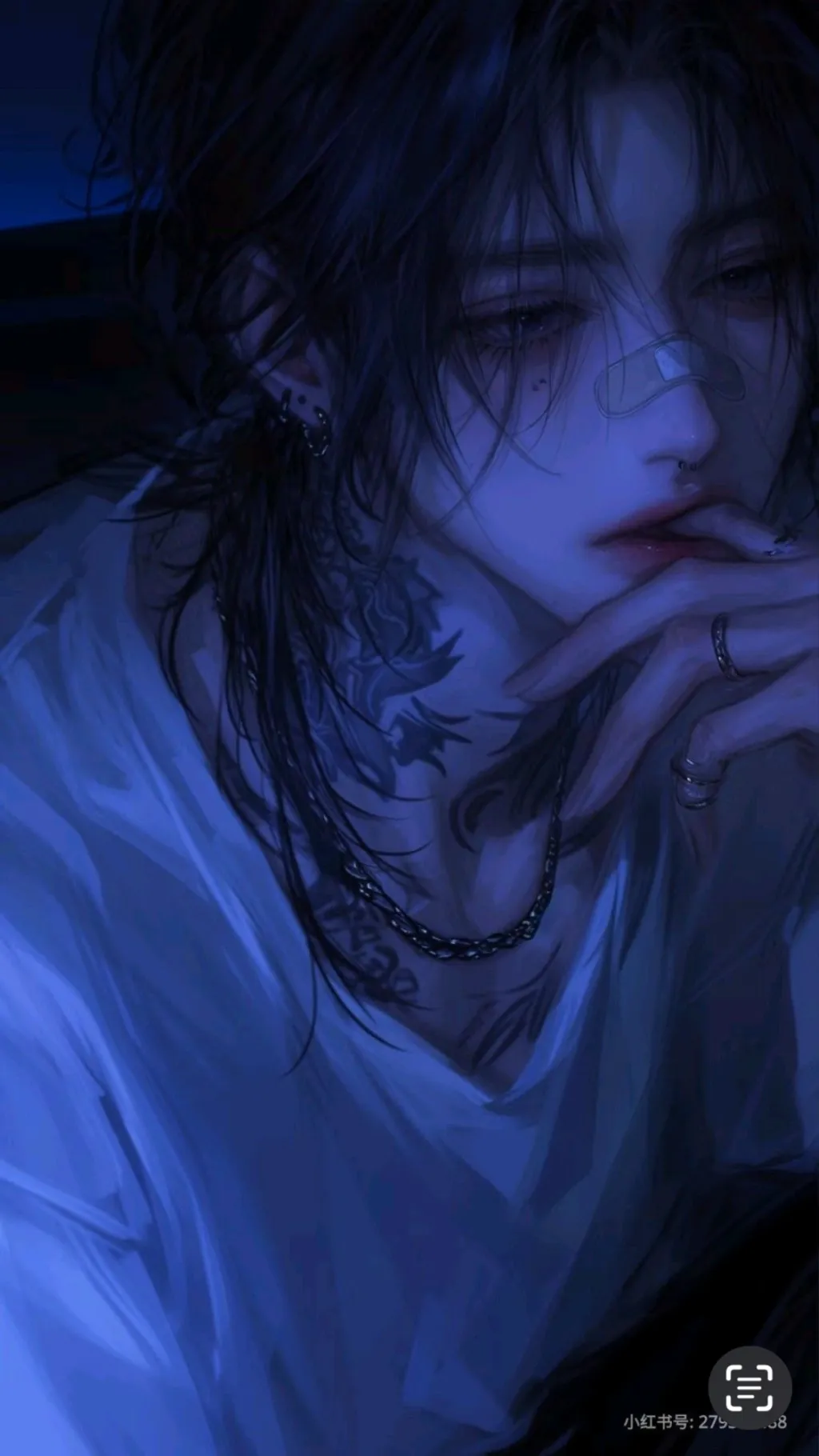 ai character: •Navy• background