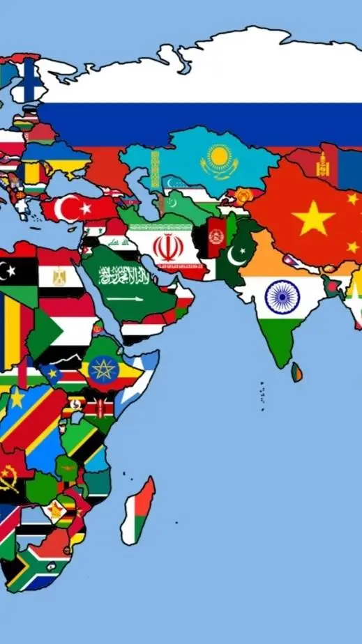ai character: country flag background
