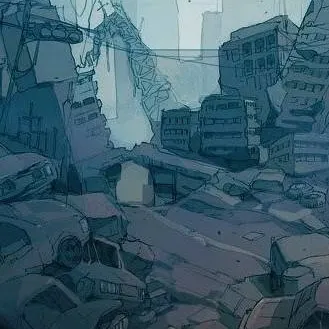chat with ai character: A destroyed places