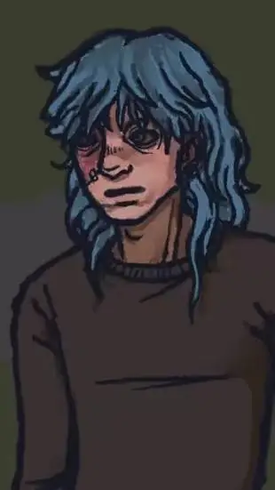 ai character: Sally face background