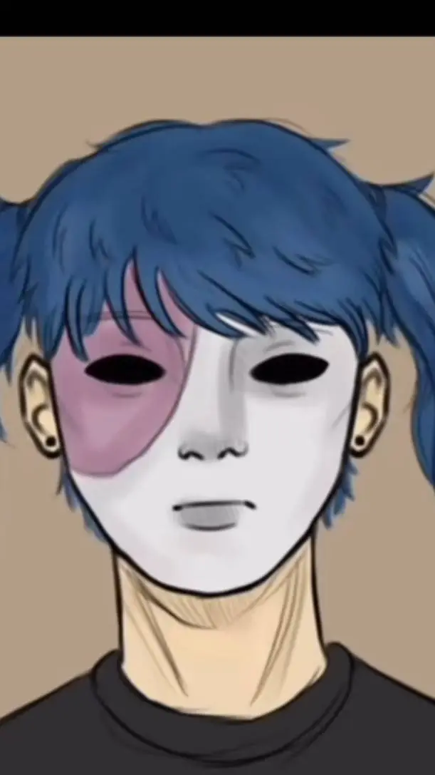 ai character: Sally face :) background