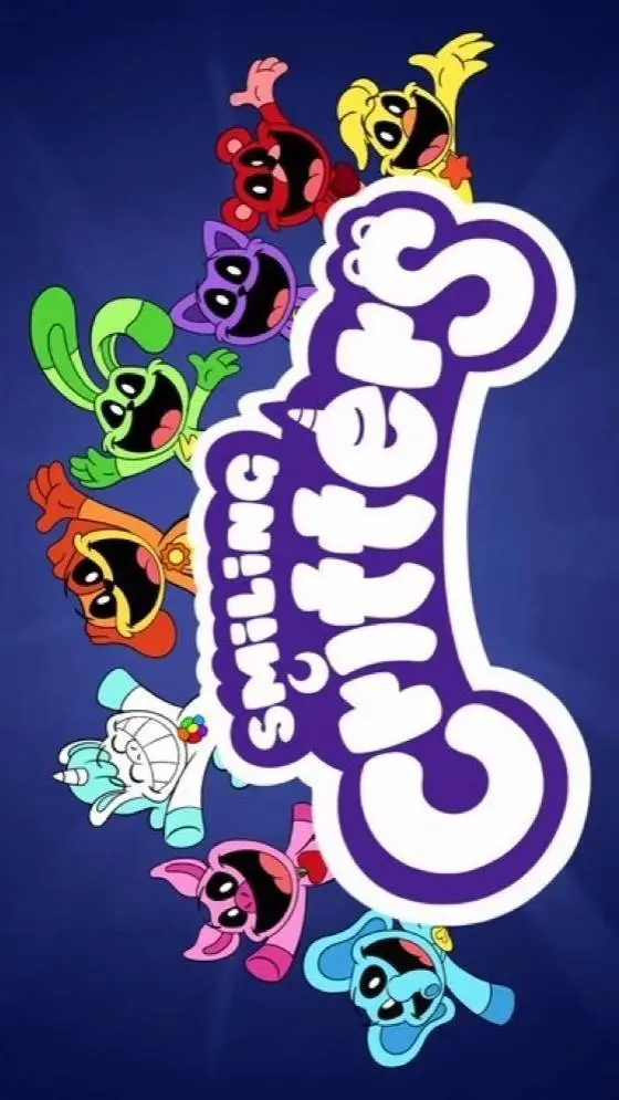 ai character: smiling critters background