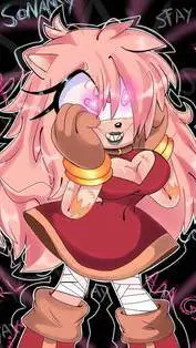 ai character: crazy amy rose  background