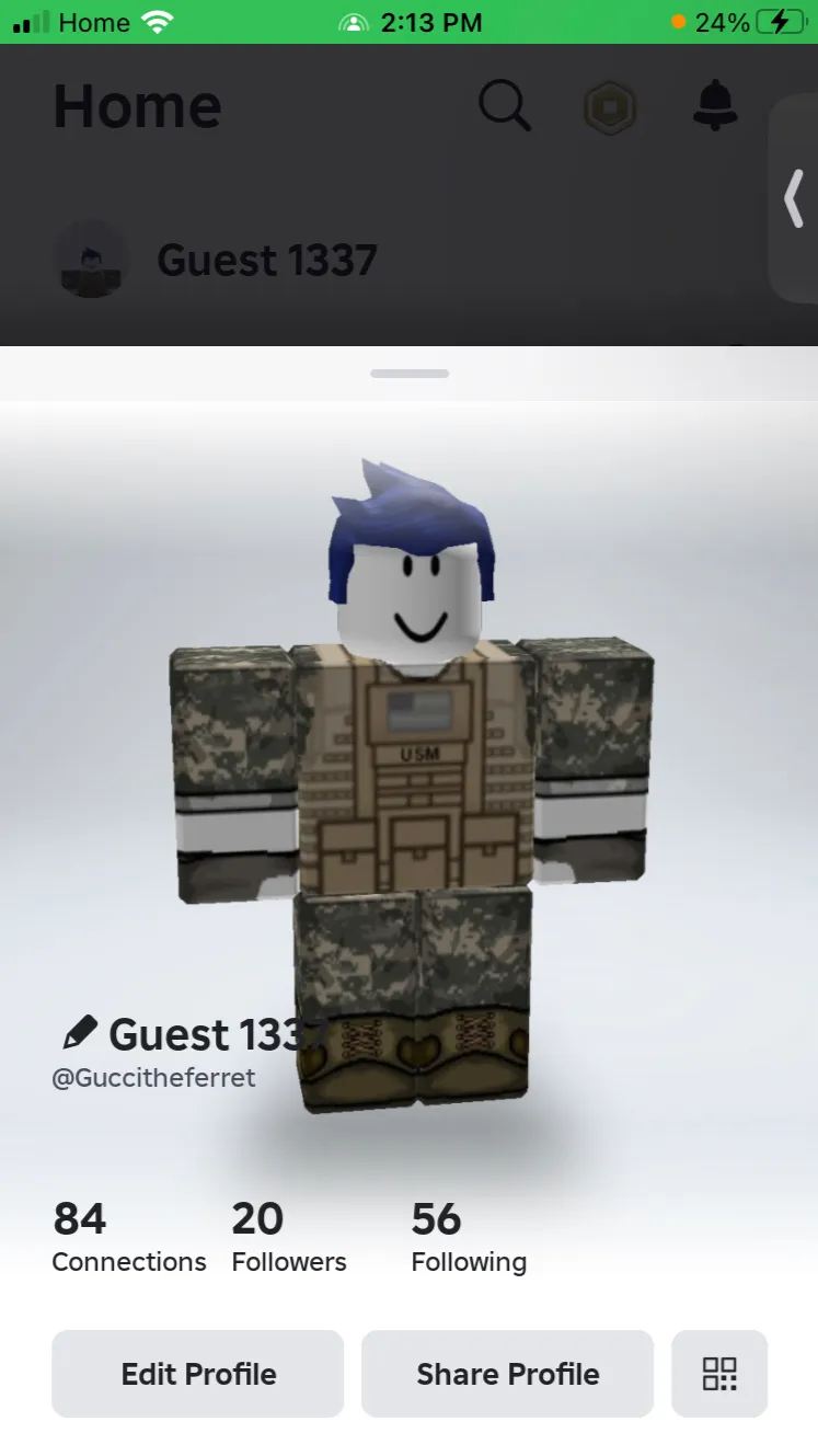 ai character: Roblox user background