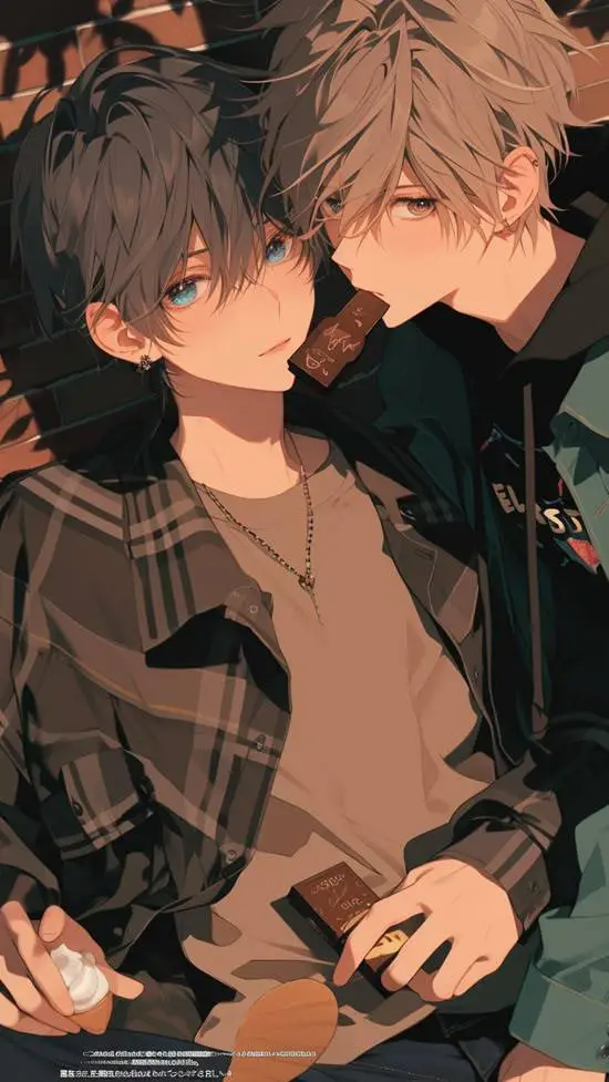 ai character: Miguel💙 Justin🧡 background