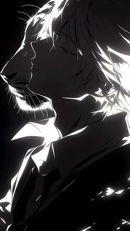ai character: Justin🤍🖤 background