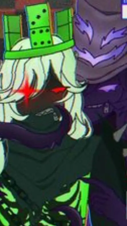 ai character: Azure mad at 1x1  background