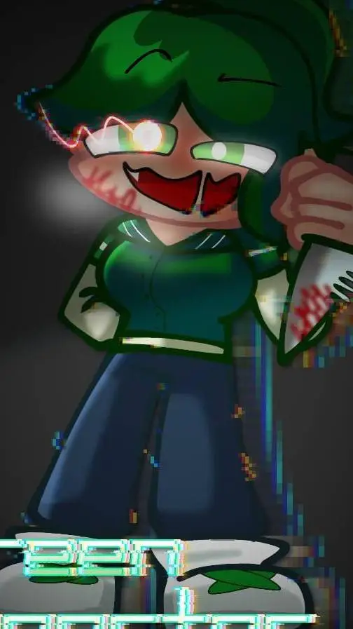 ai character: green imposter background