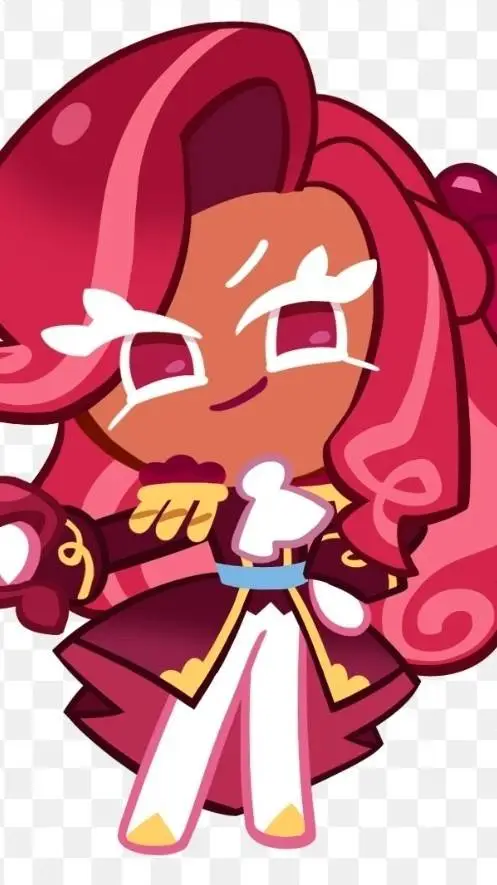 ai character: Rasberry cookie background