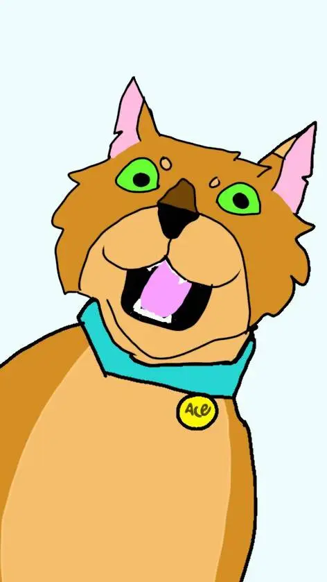 ai character: Ace the sp☆ce cat background