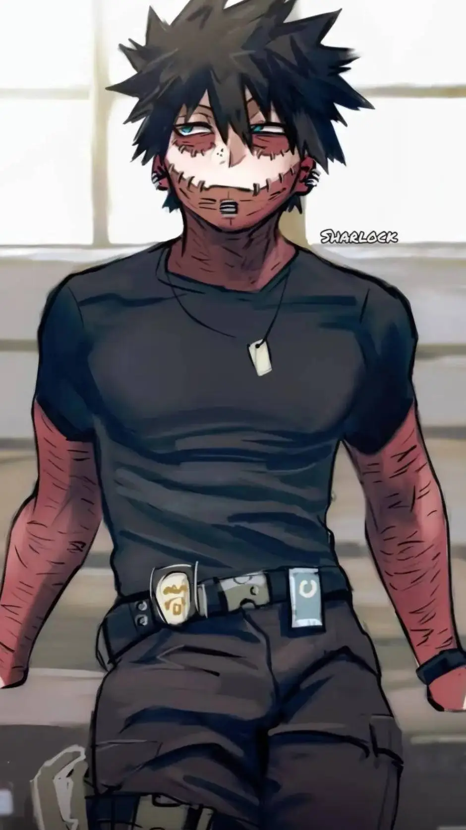 ai character: Dabi  background