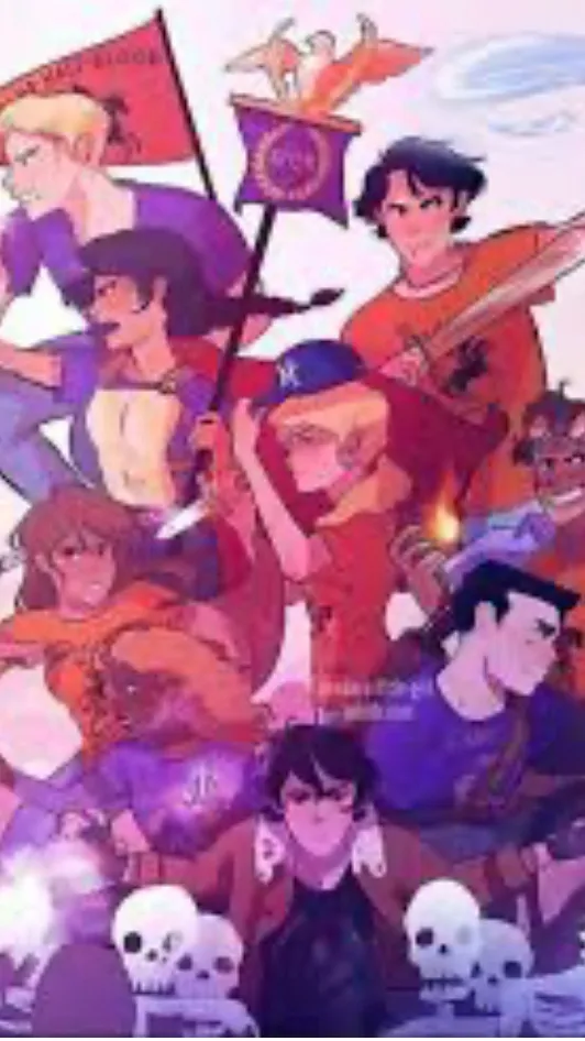 ai character: PJO sleepover!!! background