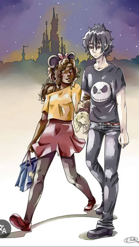 ai character: Pjo at Disney background