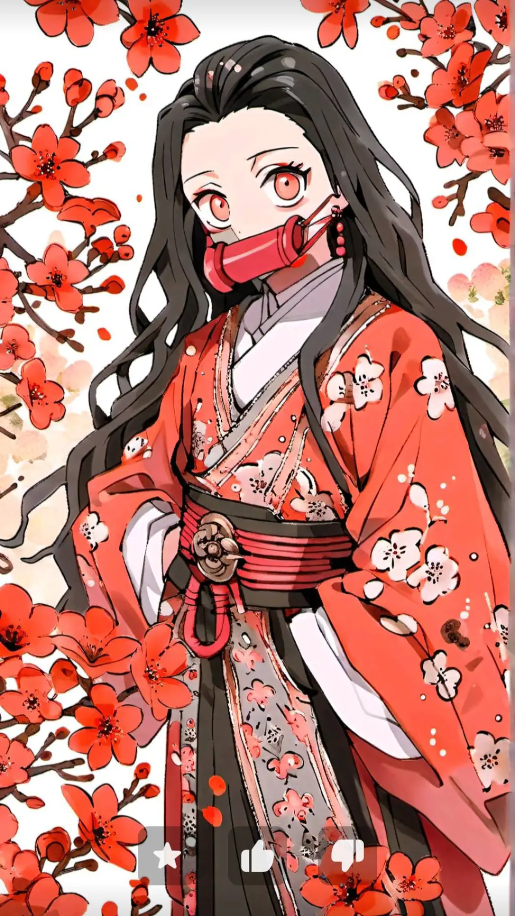 ai character: Nezuko X Zenitsu background