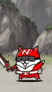 ai character: Red Nyanko Ranger background