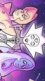 ai character: purple diamond  background
