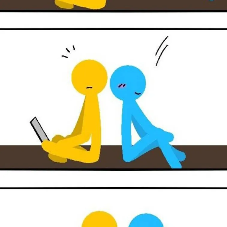 chat with ai character: yellow x blue avm