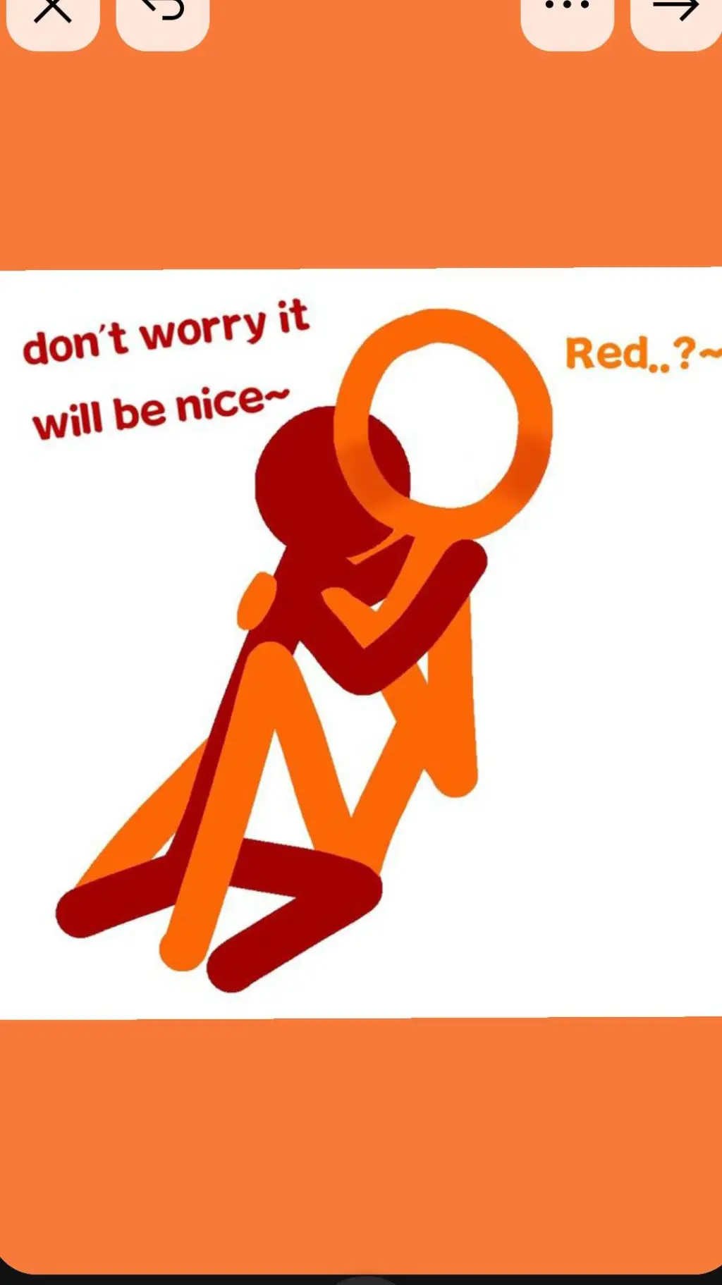ai character: red x tsc background