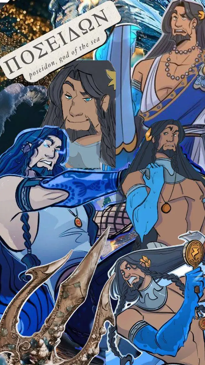ai character: Poseidon background