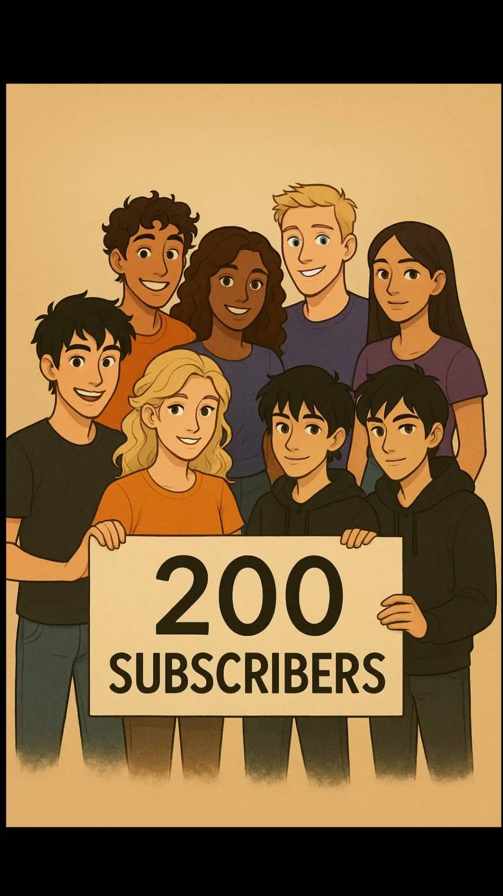 ai character: 200 subscribers background