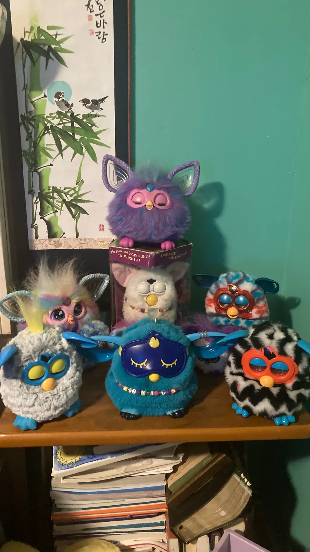 ai character: Furby collection  background