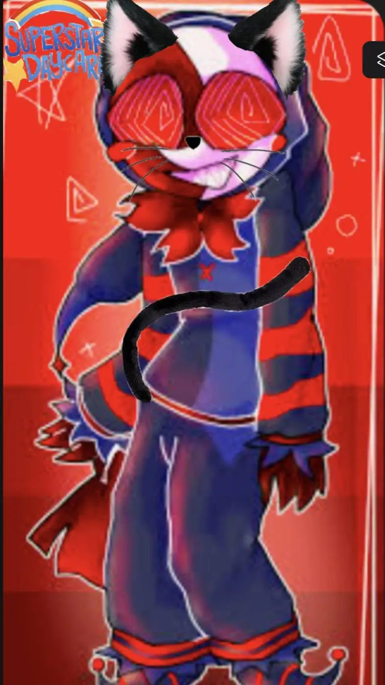 ai character: bloodmoon as a cat background