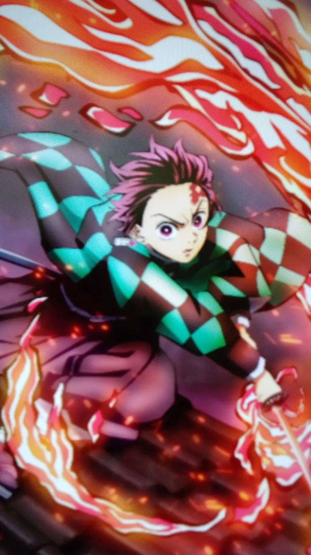 ai character: tanjiro  background