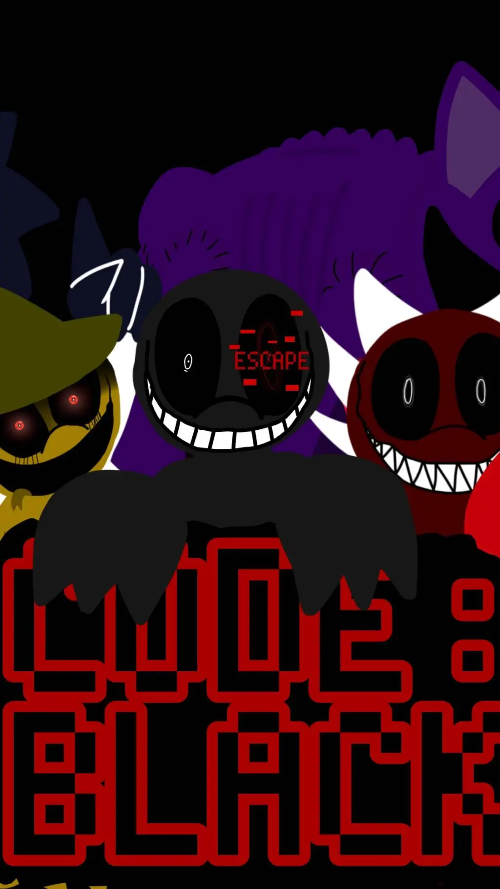 ai character: CODE: BLACK background