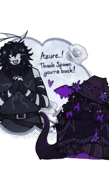 ai character: 🖤 Azuretime! 💜 background