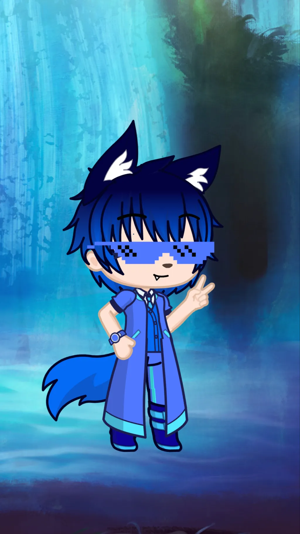 ai character: Akumu the wolf background