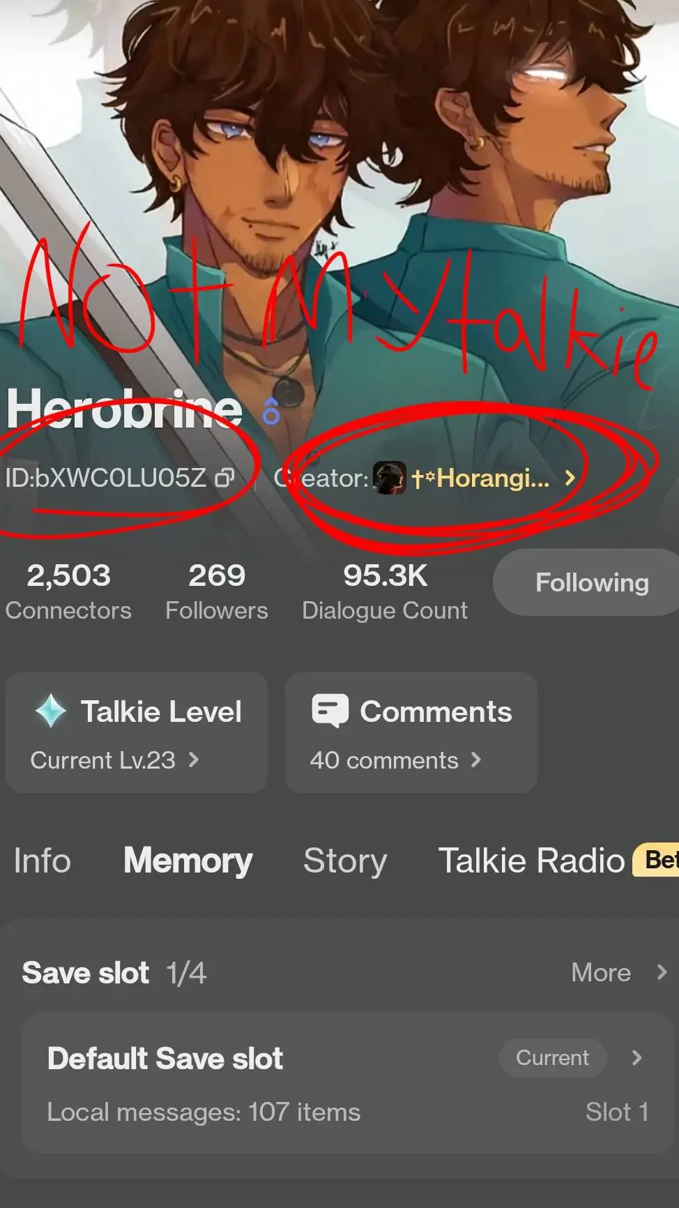 ai character: Steve(NOT MINE) background