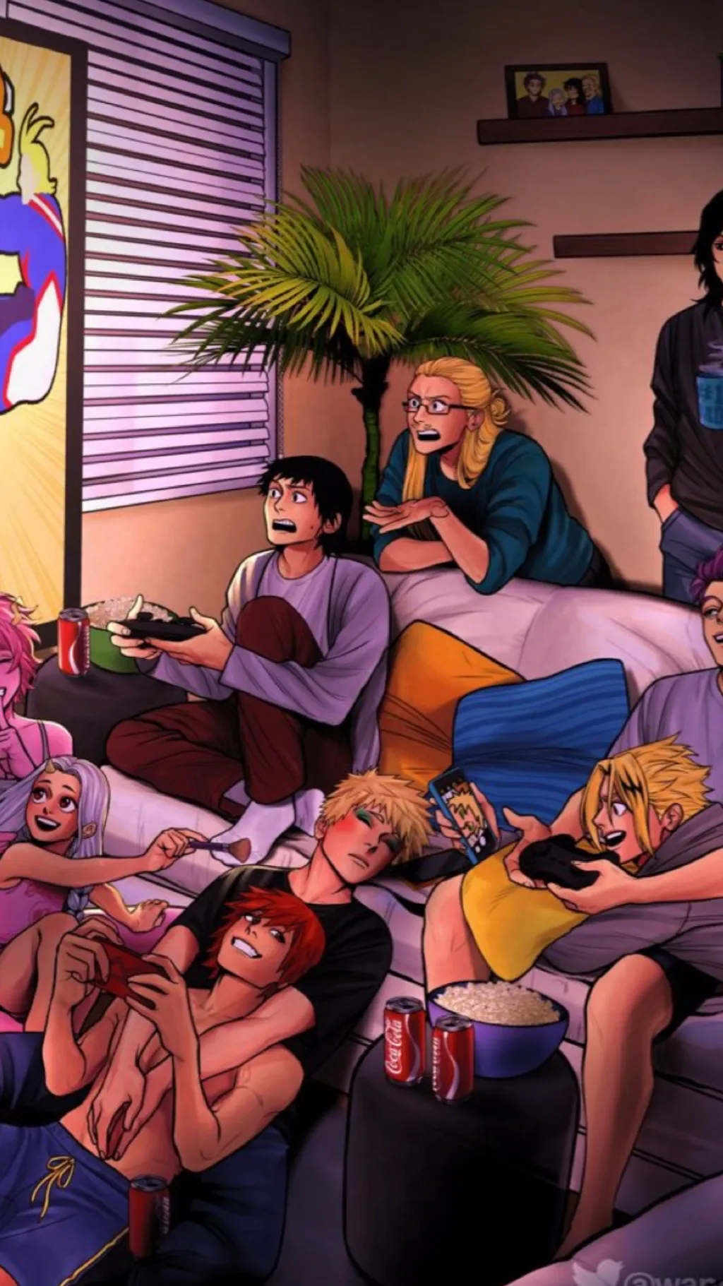 ai character: Mha-sleepover  background
