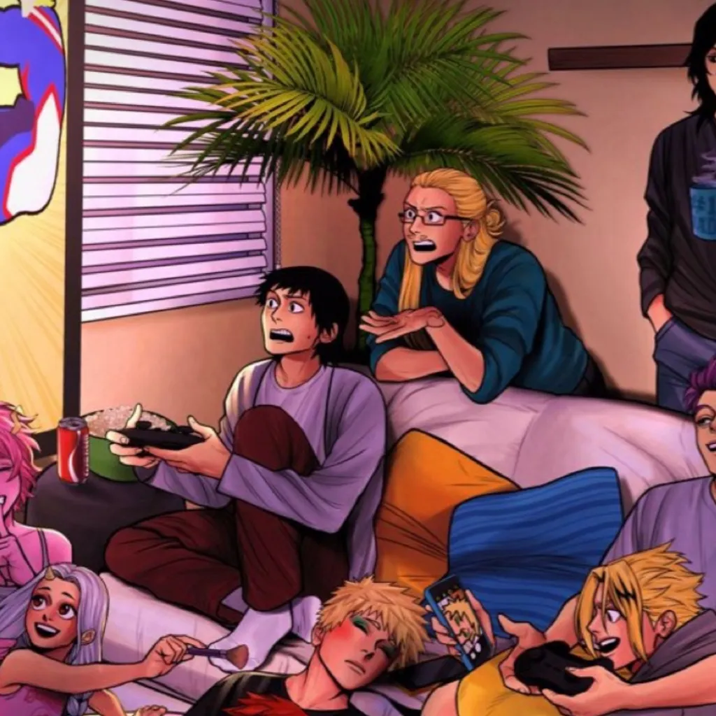 chat with ai character: Mha-sleepover 