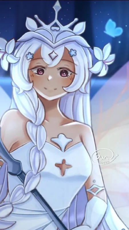 ai character: Moonflower Faerie background