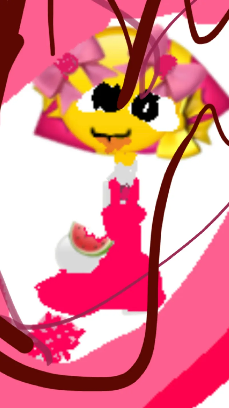 ai character: Ur a baby emoj cat background