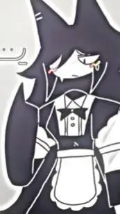 ai character: Maid Miss circle background