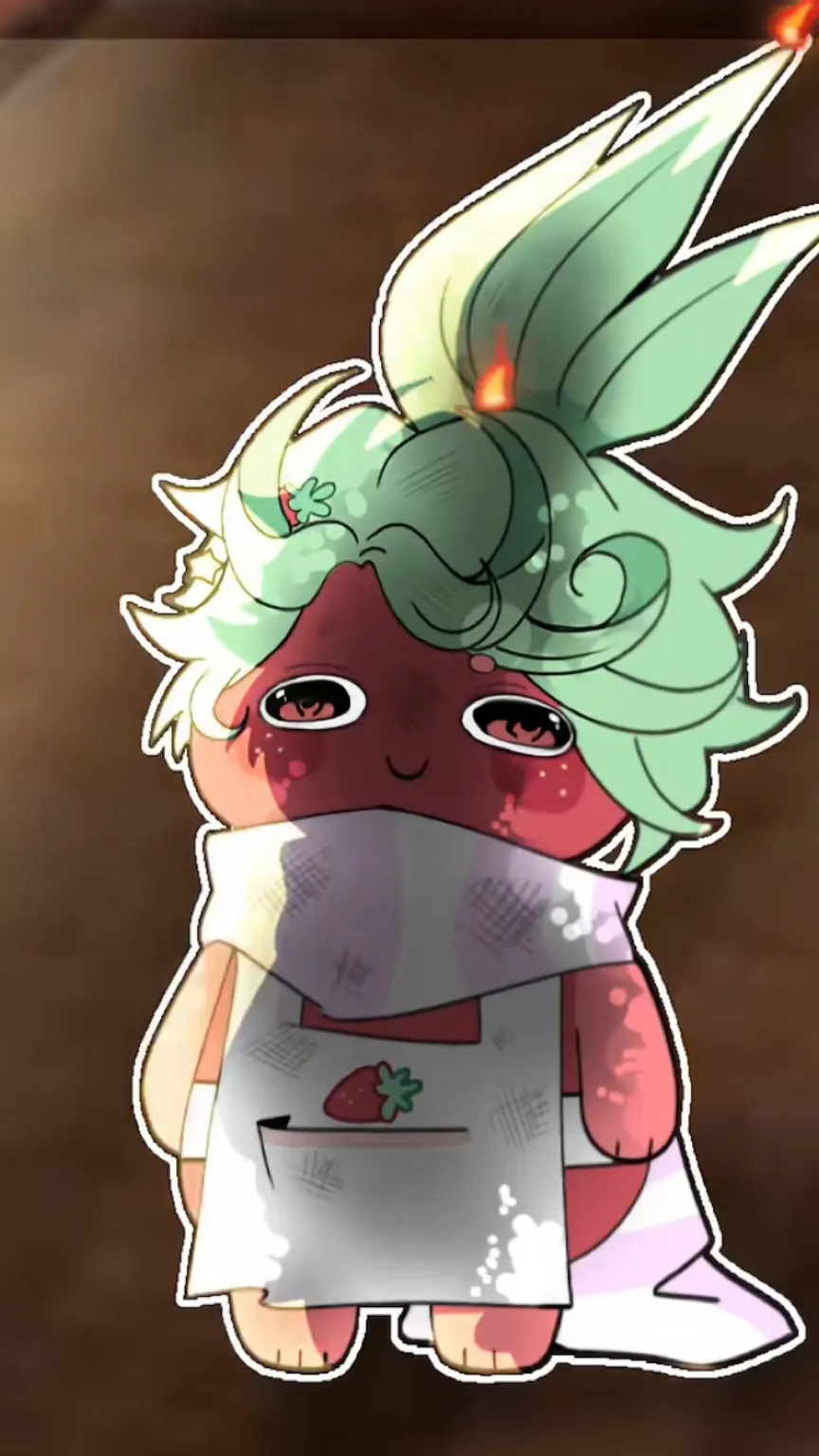 ai character: Subject fruitcake  background