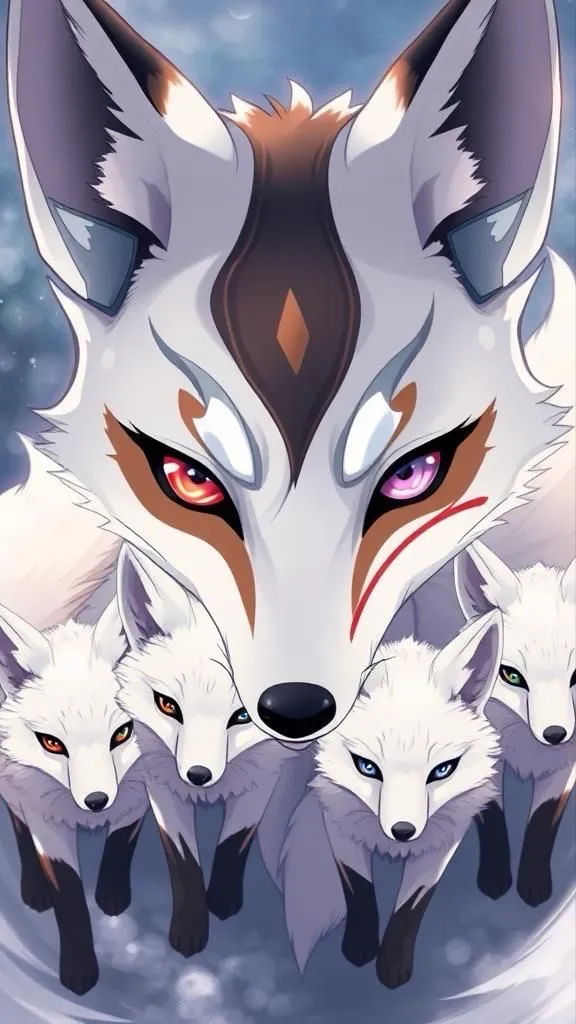 ai character: Young fox pack background