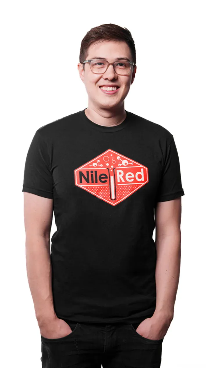 ai character: Nile red background