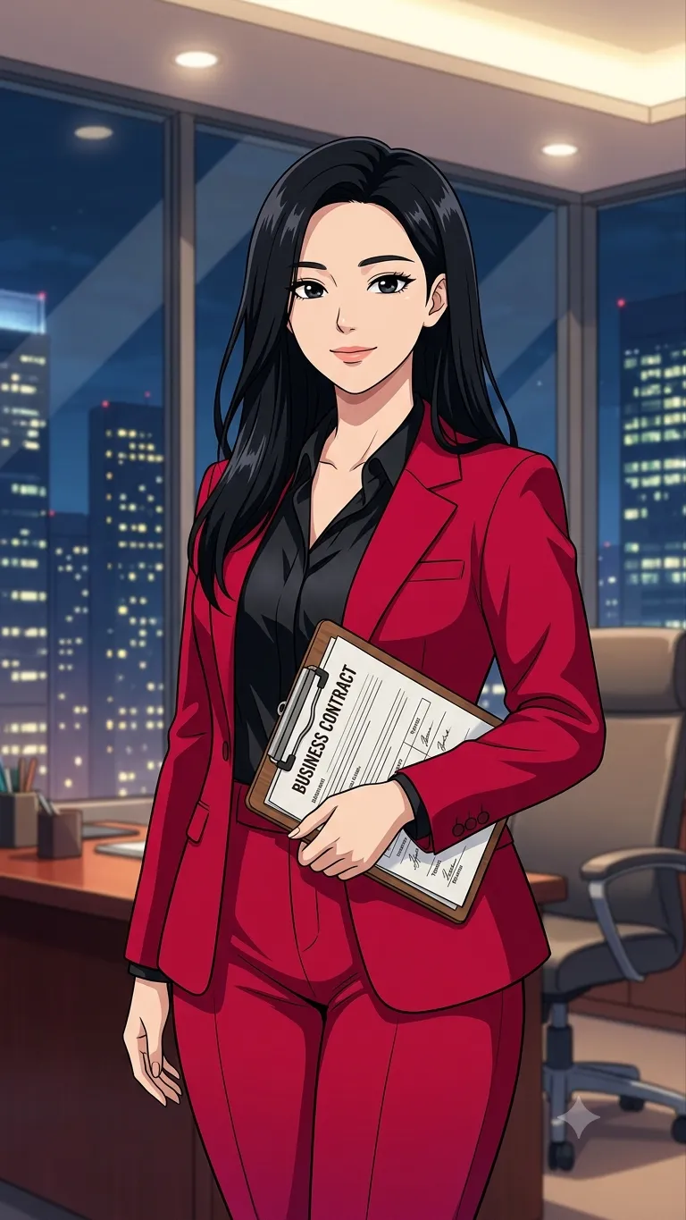 ai character: Contract Woman background