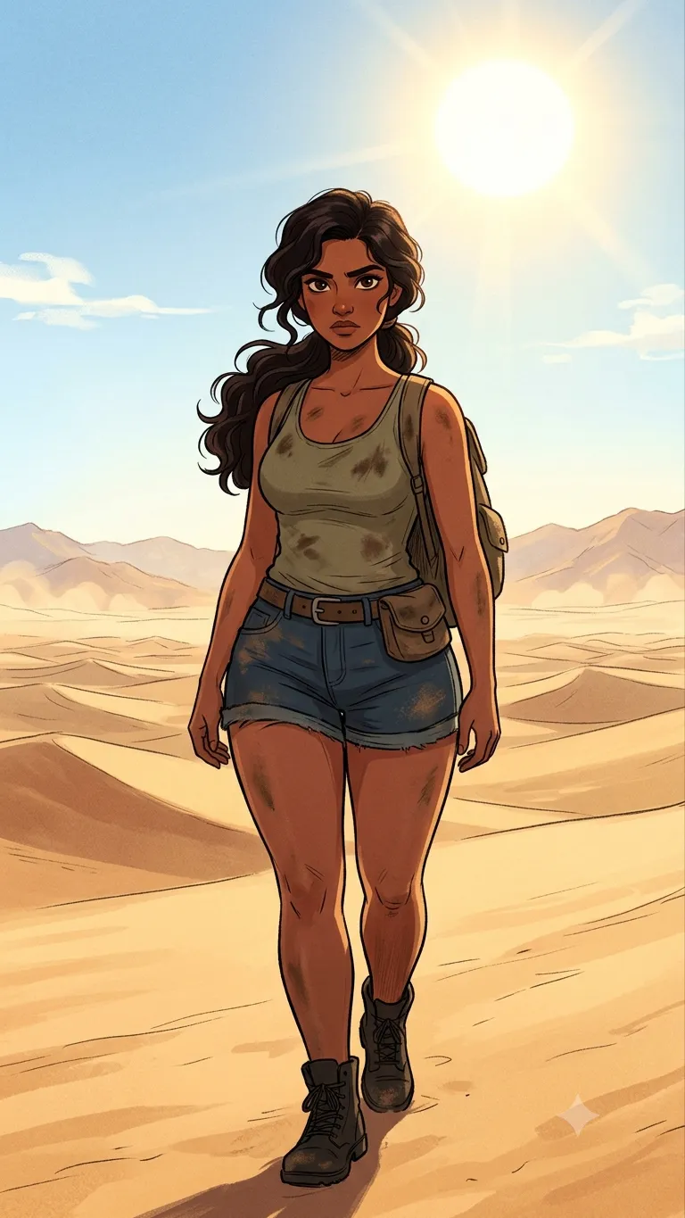 ai character: Desert Explorer background