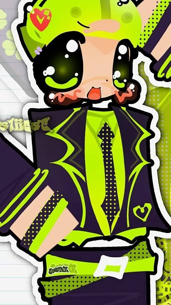 ai character: casper!💓💚 background